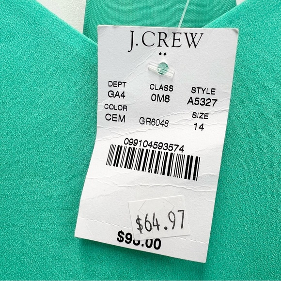 NWT J. Crew Factory Maxi Dress Size 14 Racerback Spaghetti Strap Formal Party - Picture 6 of 8